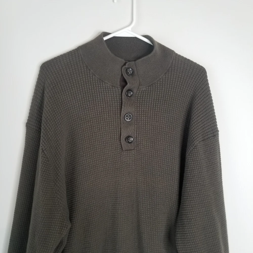 Cremieux Classics Pima Cotton/Cashmere Blend Long Sleeve Ribbed Sweater XXL